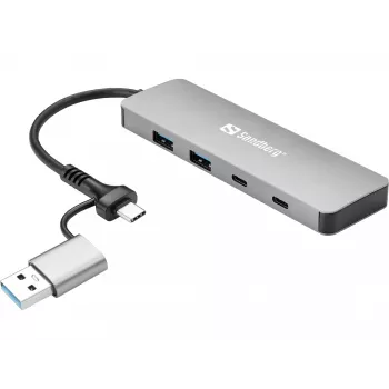 Hub Sandberg USB-C/A para 2xUSB-A+2xUSB-C