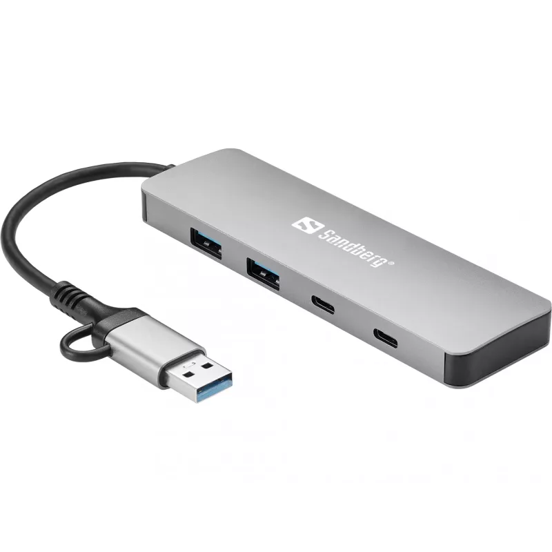 Hub Sandberg USB-C/A para 2xUSB-A+2xUSB-C