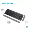 Conjunto de rato e teclado sem fios HP 230 tamanho completo preto