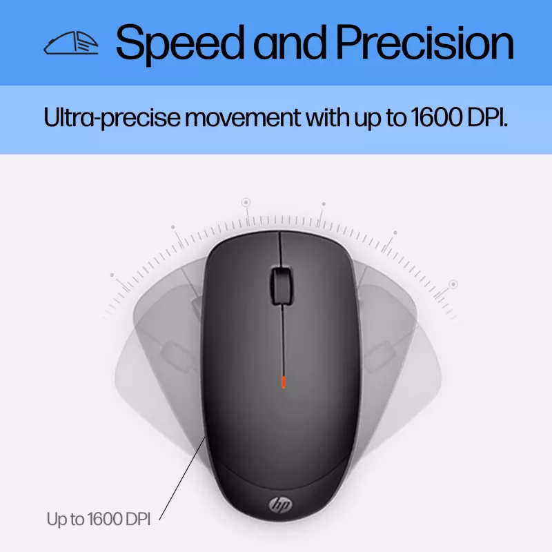 Conjunto de rato e teclado sem fios HP 230 tamanho completo preto