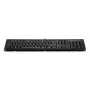 Teclado HP 125 USB WD KBD Bulk 12 tamanho completo com fio QWERTY