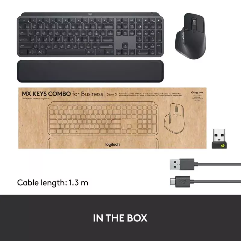 Conjunto de teclado e rato Logitech MX Keys Combo for Business Gen 2
