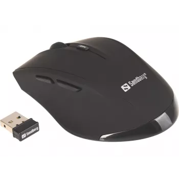 Rato sem fios Sandberg Pro, para destros, ótico, RF Wireless, 1600 DPI, preto