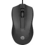 Rato com fio HP 100, ambidestro, ótico, USB Type-A, 1600 DPI, preto