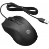 Rato com fio HP 100, ambidestro, ótico, USB Type-A, 1600 DPI, preto
