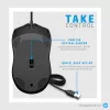 Rato com fio HP 100, ambidestro, ótico, USB Type-A, 1600 DPI, preto