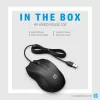 Rato com fio HP 100, ambidestro, ótico, USB Type-A, 1600 DPI, preto