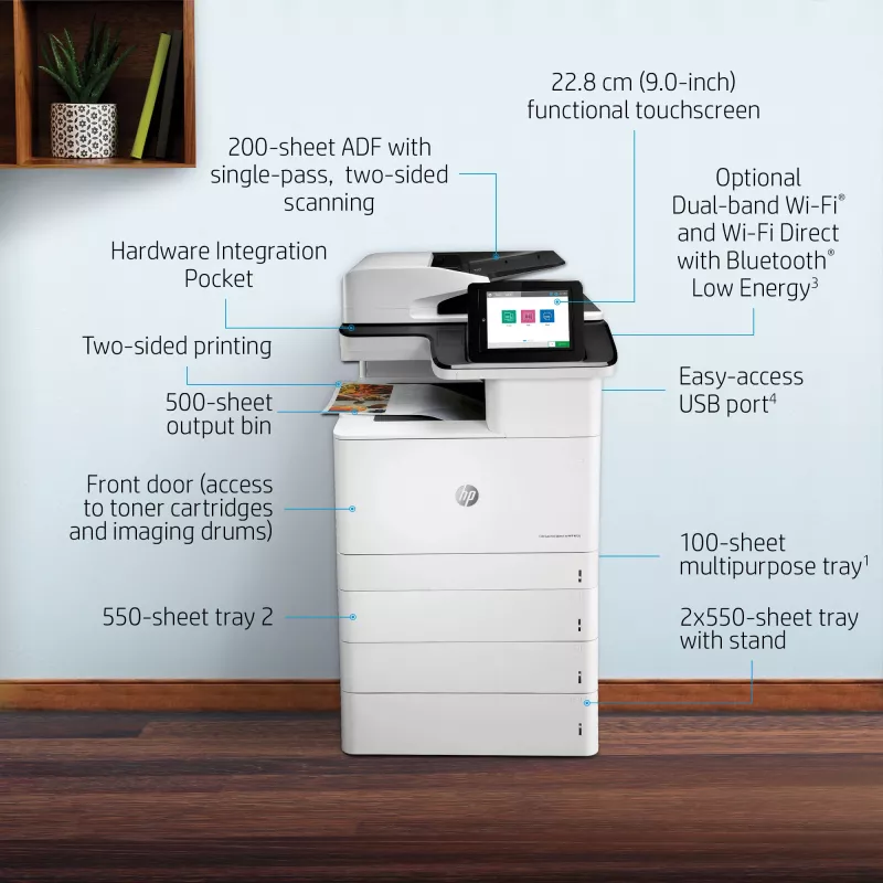 HP Color LaserJet Enterprise MFP M776dn, laser, impressão a cores, 1200 x 1200 DPI, A3, impressão direta, preto, branco