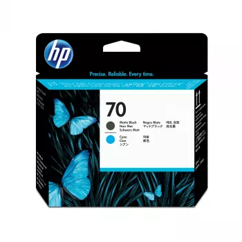 Cabeça de impressão HP 70 preto mate e ciano