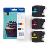 Brother LC123RBWBP tinteiro 3 unid. original ciano, magenta, amarelo
