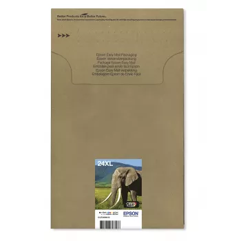 Epson multipack 6 cores 24XL EasyMail, preto, ciano, ciano claro, magenta, magenta claro, amarelo