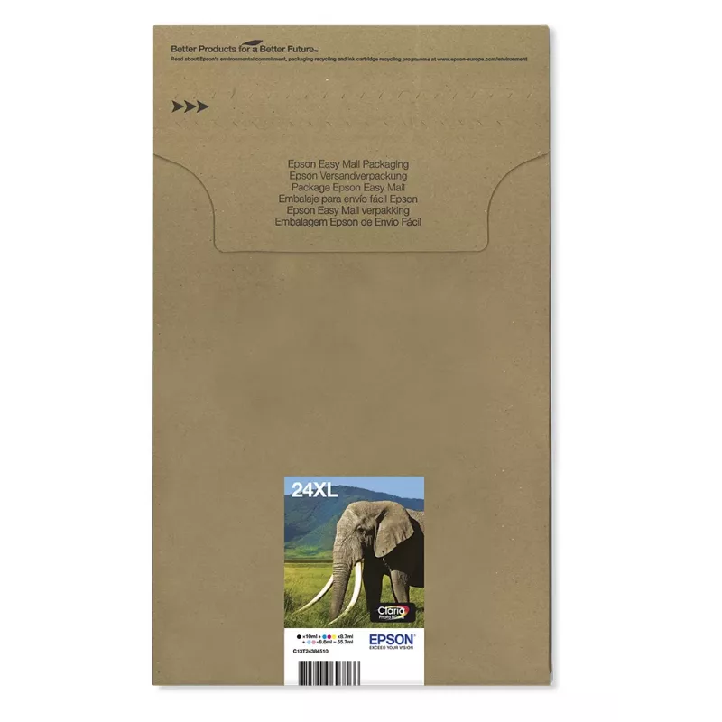 Epson multipack 6 cores 24XL EasyMail, preto, ciano, ciano claro, magenta, magenta claro, amarelo