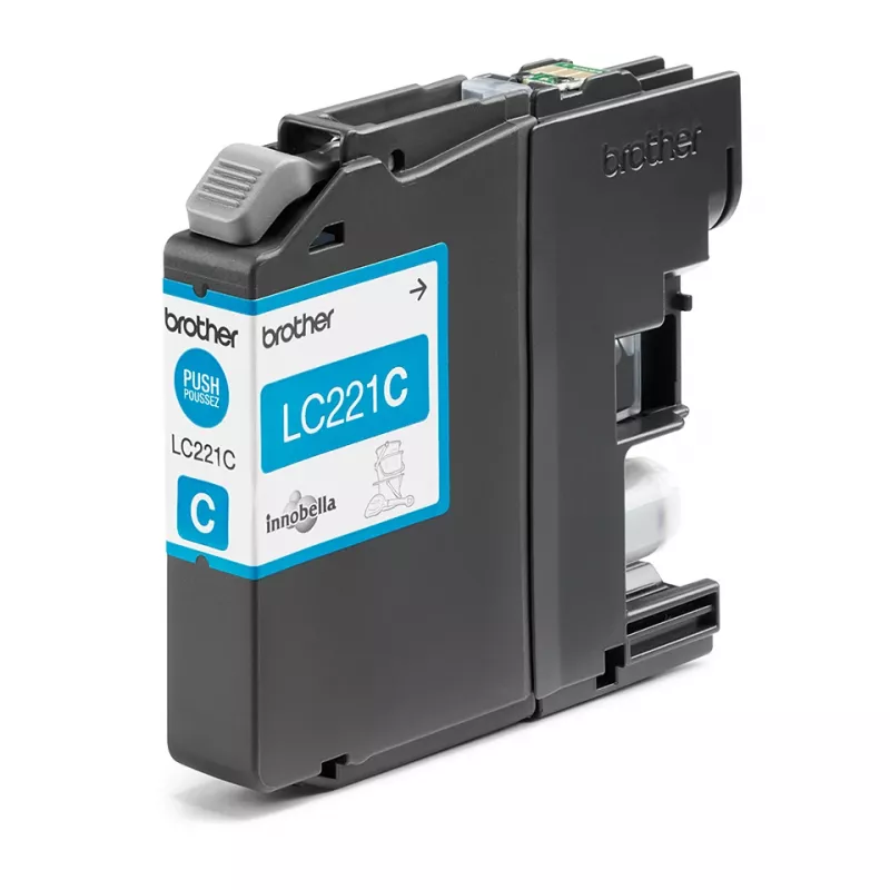 Tinteiro Brother LC-221C tinta azul 260 páginas DCPJ562DW MFCJ480DW