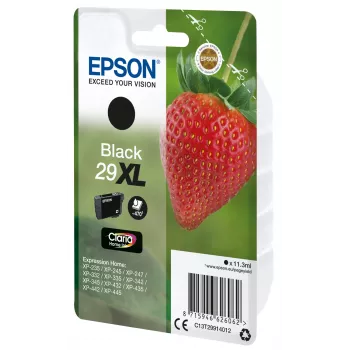Epson Strawberry embalagem individual preto 29XL Claria Home tinta, alta (XL) autonomia, preto, tinta pigmentada, 11,3 ml, 1 unid., 470 páginas