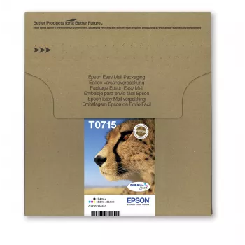 Epson multipack 4 cores T071 EasyMail, rendimento padrão, preto, ciano, magenta, amarelo, 7,4 ml, 5,5 ml, 1 unid., multipack