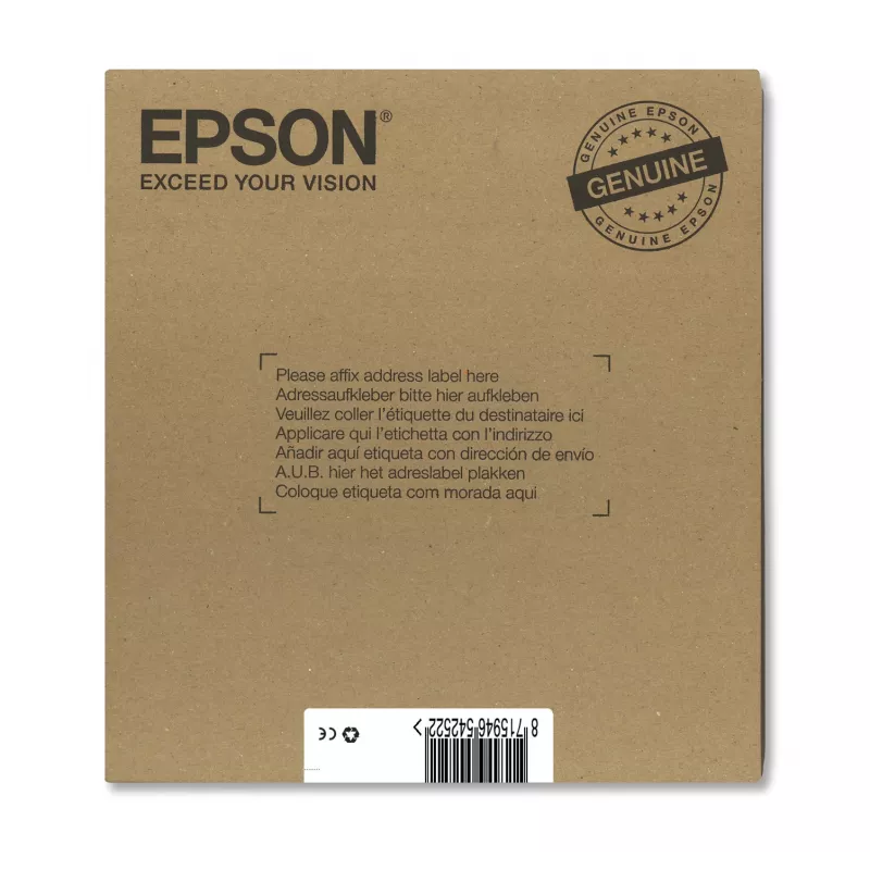 Epson multipack 4 cores T071 EasyMail, rendimento padrão, preto, ciano, magenta, amarelo, 7,4 ml, 5,5 ml, 1 unid., multipack