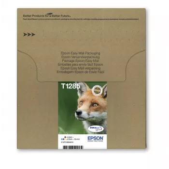 Tinteiros multipack jato de tinta Epson Fox T128 EasyMail — 4 cores (preto 5,9 ml; ciano/magenta/amarelo 3,5 ml)