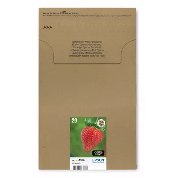 Epson Strawberry multipack 4 cores 29 EasyMail, autonomia padrão, preto, ciano, magenta, amarelo, 5,3 ml, 3,2 ml, 1 unid., embalagem múltipla