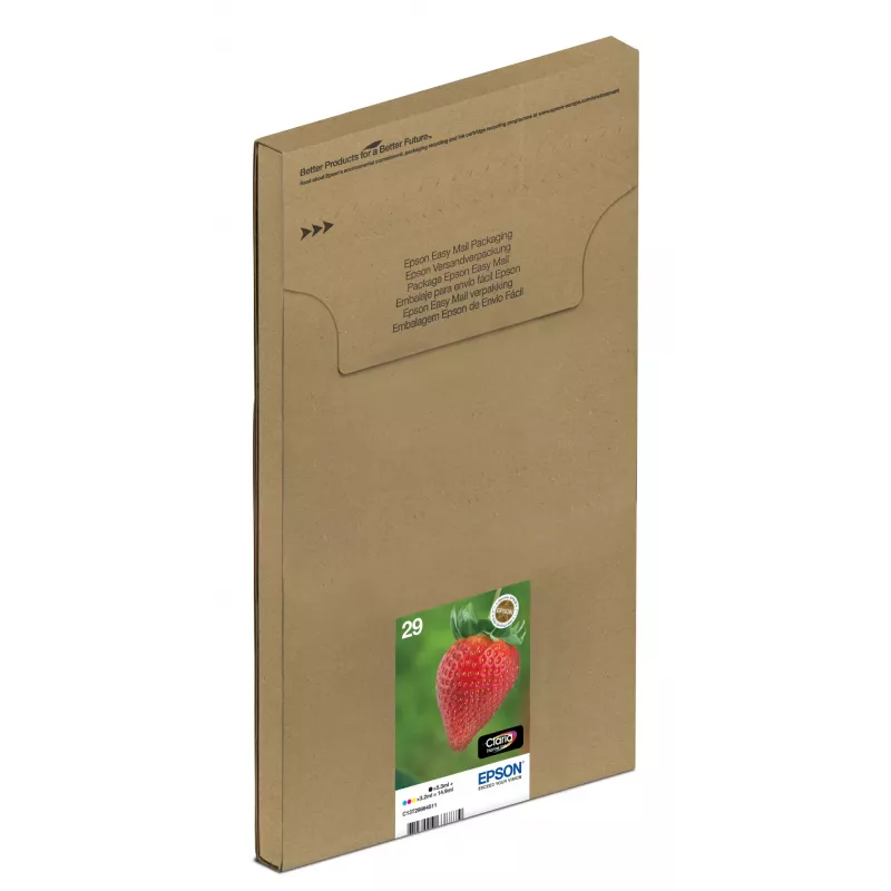 Epson Strawberry multipack 4 cores 29 EasyMail, autonomia padrão, preto, ciano, magenta, amarelo, 5,3 ml, 3,2 ml, 1 unid., embalagem múltipla