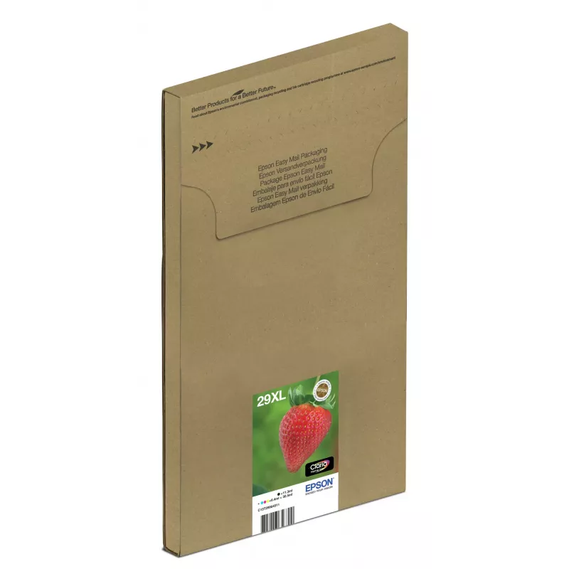 Epson Strawberry multipack 4 cores 29XL EasyMail, alta (XL) autonomia, preto, ciano, magenta, amarelo, 11,3 ml, 6,4 ml, 1 unid., embalagem múltipla