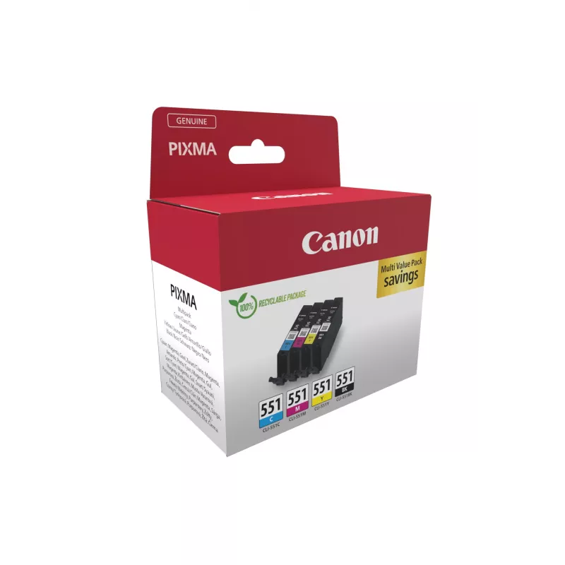 Cartucho de tinta Canon 6509B016 4 unid. original preto, ciano, magenta, amarelo