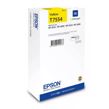 Cartucho de tinta Epson série WF-8xxx XL amarelo alta autonomia 4000 páginas