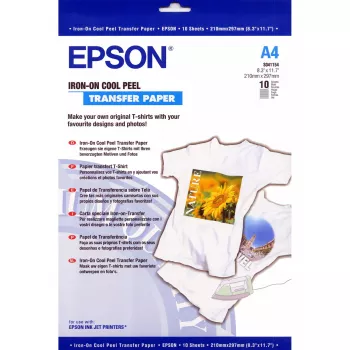 Epson papel de transferência para ferro de engomar - A4 - 10 folhas