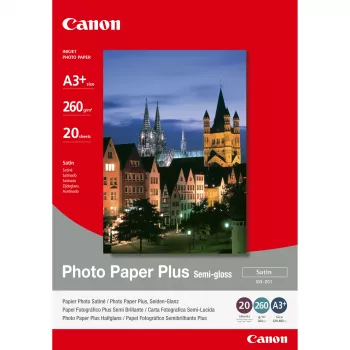 Papel fotográfico Canon SG-201 Plus semibrilhante A3 Plus – 20 folhas