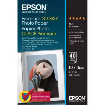 Papel fotográfico brilhante premium Epson – 10x15cm – 40 folhas