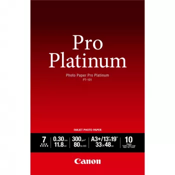 Papel fotográfico Canon PT-101 Pro Platinum A3 Plus – 10 folhas