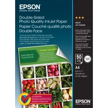 Papel fotográfico Epson frente e verso de qualidade fotográfica - A4 - 50 folhas
