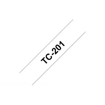 Fita TC Brother TC-201 preto sobre branco