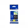 Fita de etiquetagem Brother TZe315 6mm branco sobre preto