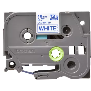 Fita de etiquetagem Brother TZE-243 azul sobre branco
