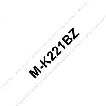 Fita de etiquetagem Brother M-K221BZ preto sobre branco