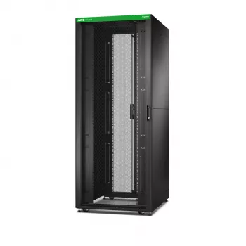 APC Easy Rack, 42U, preto, com teto, rodas, pés, 4 suportes e painéis laterais, sem fundo, 1991H x 800B x 800T mm