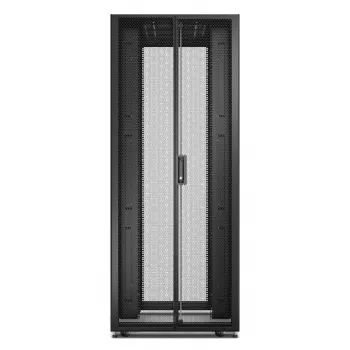 APC Easy Rack, 42U, preto, com teto, rodas, pés, 4 suportes e painéis laterais, sem fundo, 1991H x 800B x 800T mm