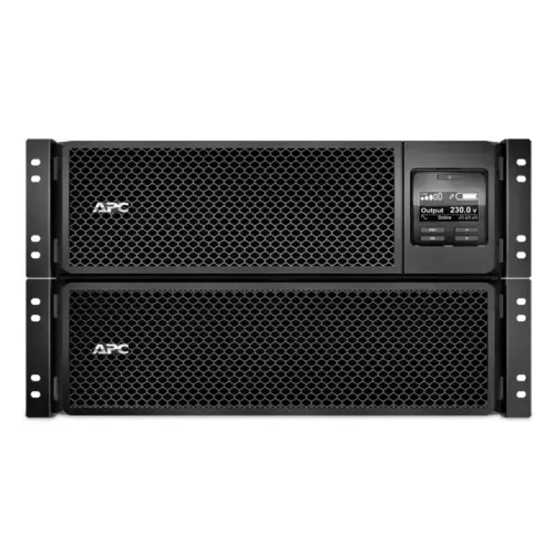 APC Smart-UPS On-Line SRT8KRMXLI - 8kW/VA, 6x C13 + 4x C19 + saída monofásica Hardwire, montagem em rack, NMC integrado