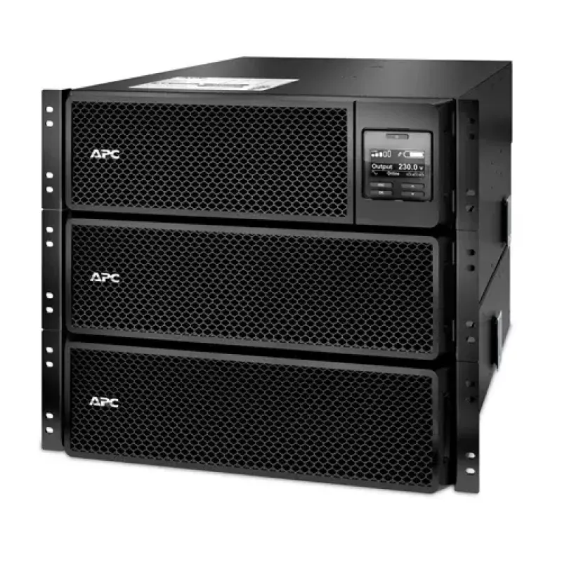 APC Smart-UPS On-Line SRT8KRMXLI - 8kW/VA, 6x C13 + 4x C19 + saída monofásica Hardwire, montagem em rack, NMC integrado