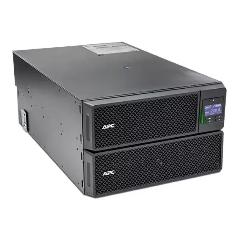 APC Smart-UPS On-Line SRT8KRMXLI - 8kW/VA, 6x C13 + 4x C19 + saída monofásica Hardwire, montagem em rack, NMC integrado