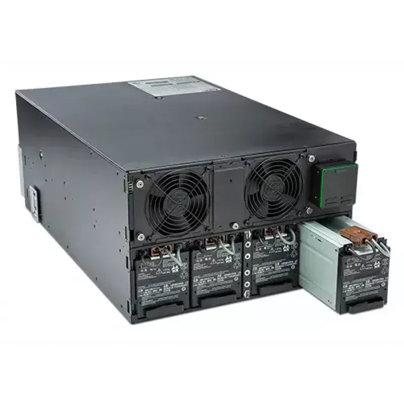 APC Smart-UPS On-Line SRT8KRMXLI - 8kW/VA, 6x C13 + 4x C19 + saída monofásica Hardwire, montagem em rack, NMC integrado