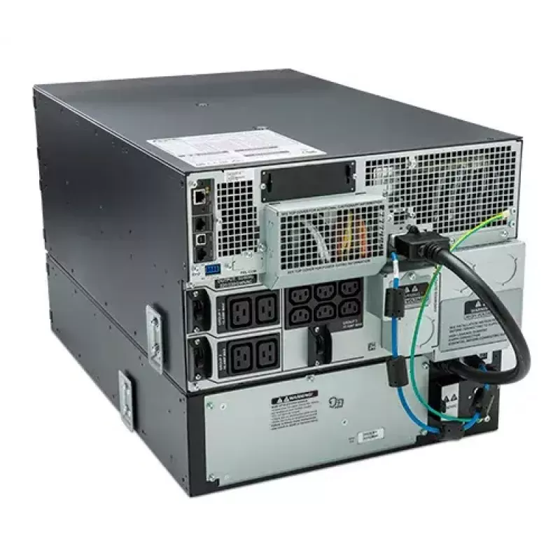 APC Smart-UPS On-Line SRT8KRMXLI - 8kW/VA, 6x C13 + 4x C19 + saída monofásica Hardwire, montagem em rack, NMC integrado