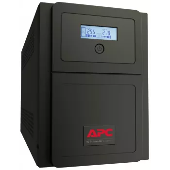 APC Easy UPS 1 Ph Line Interactive, 1000VA, Tower, 230V, 6 saídas IEC C13, AVR, contacto seco, LCD, sem suporte para placa de rede