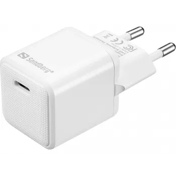 Carregador de parede Sandberg USB-C PD20W EU, interior, AC, 5 V, 3 A, branco