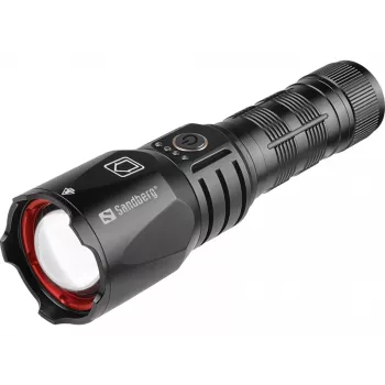 Sandberg Survivor Torch Powerbank 5000, lanterna de mão, preto, alumínio, IPX4, -30 – 40 °C, FCC, RoHS, UKCA, CE