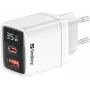 Carregador Sandberg 2in1 1xUSB-C 1xUSB 35W interior AC universal