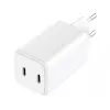 Carregador de parede Sandberg Dual USB-C PD65W EU, interior, AC, 20 V, 3,25 A, branco