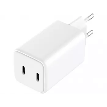 Carregador de parede Sandberg Dual USB-C PD65W EU, interior, AC, 20 V, 3,25 A, branco