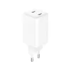 Carregador de parede Sandberg Dual USB-C PD65W EU, interior, AC, 20 V, 3,25 A, branco