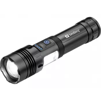 Sandberg Survivor 7in1 Torch Powerbank 5000, lanterna de mão, preto, alumínio, LED, 2 lâmpadas, 200 lm